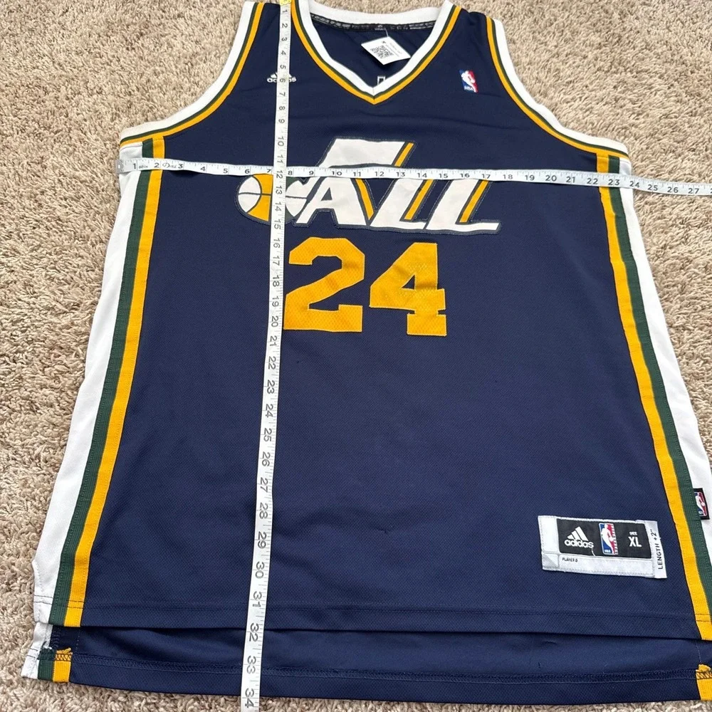 Adidas NBA Utah Jazz Paul Millsap 24 Jersey Navy Blue XL 7912A Y2K 2000s